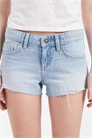 Шорты из микро-джинсовой ткани артикул 154606967