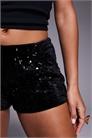 Микро-шорты Showtime из бархата с пайетками артикул 149073207