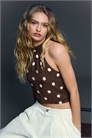 Топ в горошек Halter артикул 156237647