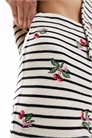 Шорты в полоску с вышивкой в виде вишенки артикул 140700917