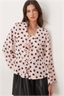 Блузка с круглым вырезом и бантиком артикул 154902708