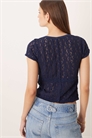 Топ с кружевом и короткими рукавами артикул 154232050