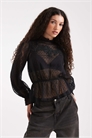 Шифоновая блузка в викторианском стиле с вышивкой артикул 148667575