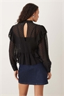Блузка с длинными рукавами, украшенная рюшами и вышивкой артикул 148224399