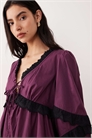 Блузка в стиле бохо с рюшами и вышивкой, с длинными рукавами артикул 151737160