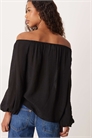 Топ с открытыми плечами и объемными рукавами артикул 151902007