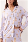 Комплект пижамы с длинными рукавами на пуговицах артикул 148194511