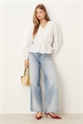 Блузка с завязками спереди и длинными рукавами артикул 149622232