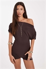 Комбинезон с открытыми плечами артикул 150975816