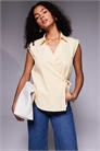 Рубашка без рукавов с диагональной застежкой артикул 148893205