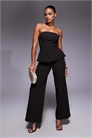 Лондонский комбинезон с широкими брючинами, скроенный по фигуре, с бандо и пеплумом артикул 148299207