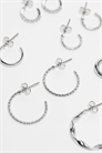 Набор из 6 пар сережек-колец с разнообразным дизайном артикул 139430350