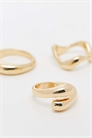Набор из 3 колец с разнообразными минималистичными узорами артикул 127261065
