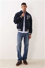 Бомбер из плотной вельветовой ткани с логотипом Letterman на спине артикул 148262120