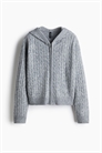 Кардиган на молнии из кабельного трикотажа артикул 1310979003