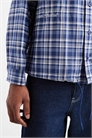 Рубашка свободного кроя в крупную клетку с вышивкой артикул 149551344