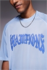 Футболка свободного кроя с рагланными рукавами и принтом Champions артикул 149436174