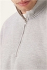 Свитшот свободного кроя с четвертью молнии из пике с ворсистой внутренней стороной артикул 153832253