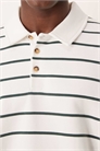 Поло с высоким воротником и широкими полосками артикул 155228399