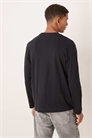 Футболка с круглым вырезом и длинными рукавами из 100% хлопка артикул 154635643