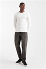 Футболка с длинным рукавом, облегающего кроя и ребристой отделкой артикул 151998102