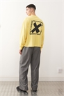 Жёлтая футболка с принтом и длинными рукавами артикул 151057597