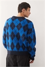 Свитшот из трикотажа с синим узором «аргил» артикул 146138339