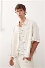 Рубашка свободного кроя под льняную ткань co-ord артикул 148478315