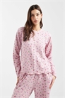 Пижама с длинными рукавами и мелким цветочным принтом артикул 148819041