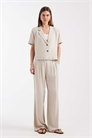 Брюки с широкими брючинами из ткани с эффектом льна co-ord артикул 154693207