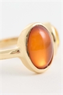 ASOS DESIGN: кольцо-обруч для полных с искусственными полудрагоценными камнями янтарного цвета артикул 149317353