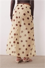 Юбка Surina из прозрачной ткани желто-коричневого цвета в горошек артикул 155333816