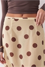 Юбка Surina из прозрачной ткани желто-коричневого цвета в горошек артикул 155333816