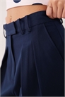 Брюки с широкими брючинами и складками артикул 153145970