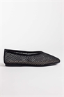 Балетки из тканой сетки черного цвета артикул 152702867