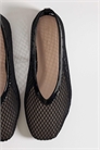 Балетки из тканой сетки черного цвета артикул 152702867
