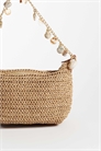Сумка через плечо из соломы, связанная крючком, с ремешком с подвеской в виде ракушки артикул 153749139