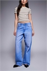 Джинсы с прямыми брючинами свободного кроя артикул 155536263