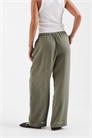 Брюки с широкими брючинами из смешанного льна артикул 154140003