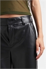 Брюки из искусственной кожи с широкими брючинами артикул 147620927
