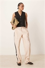 Брюки с высокой талией и контрастными вставками артикул 141007682