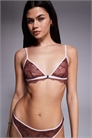 Бюстгальтер «Матильда» с кружевным треугольным вырезом и застежкой спереди, с контрастной окантовкой артикул 149860120