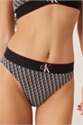 Трусики-бикини с высокой талией и графическим логотипом артикул 154164354