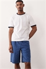 Легкие джинсовые шорты-бермуды артикул 156008996