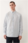 Рубашка с длинными рукавами из смешанного льна артикул 155176155