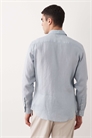 Рубашка с длинными рукавами из 100% льна артикул 156178235