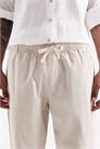 Брюки свободного кроя из смеси хлопка и льна артикул 155638820