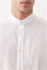 Рубашка из 100% льна с воротником-мао и рукавами-реглан артикул 156178249