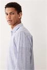 Рубашка с длинными рукавами из смешанного льна артикул 155176125