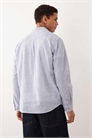 Рубашка с длинными рукавами из смешанного льна артикул 155176125